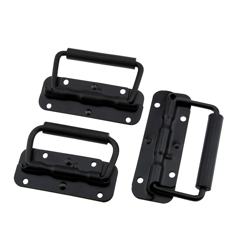 Furniture Hardware Black - Poignée à ressort pour bagages noire,