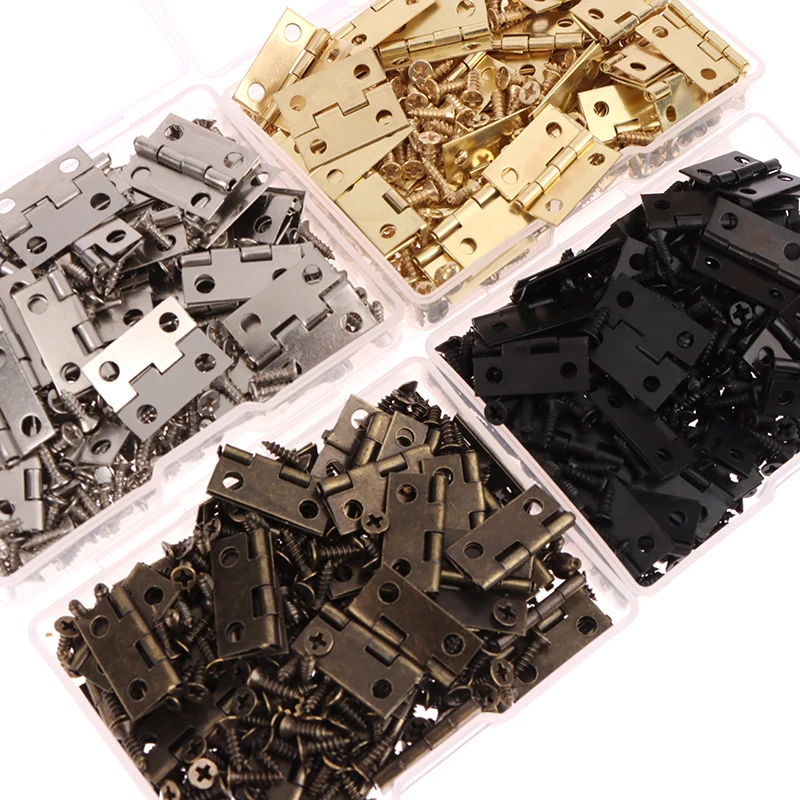 Charnières + 200 vis en fer, o - Furniture Hardware Black avis et prix