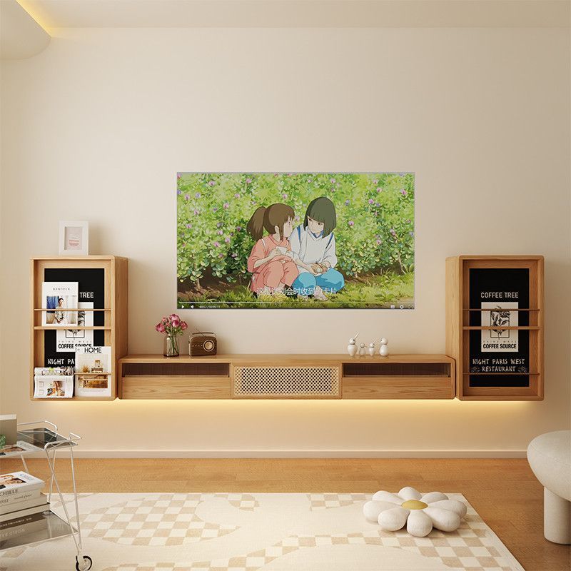 Meuble TV suspendu en rotin et - Japanese Furniture Hardware avis et prix